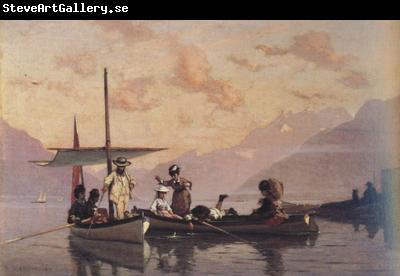 Francois Bocion The Artist with His Family Fishing at the Lake of Geneva (nn02)